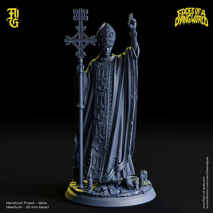 MÖRK BORG Female Heretical Priestess Miniature Heretic Healer Priest for Mork Borg | 32mm Scale | Dungeons and Dragons DnD 5e - Plague Miniatures