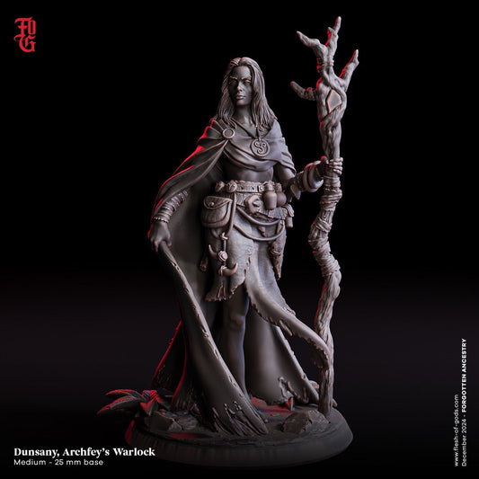 Dunsany, Archfey's Warlock Miniature | Spellcaster Figurine for DnD | 32mm or 75mm Scale