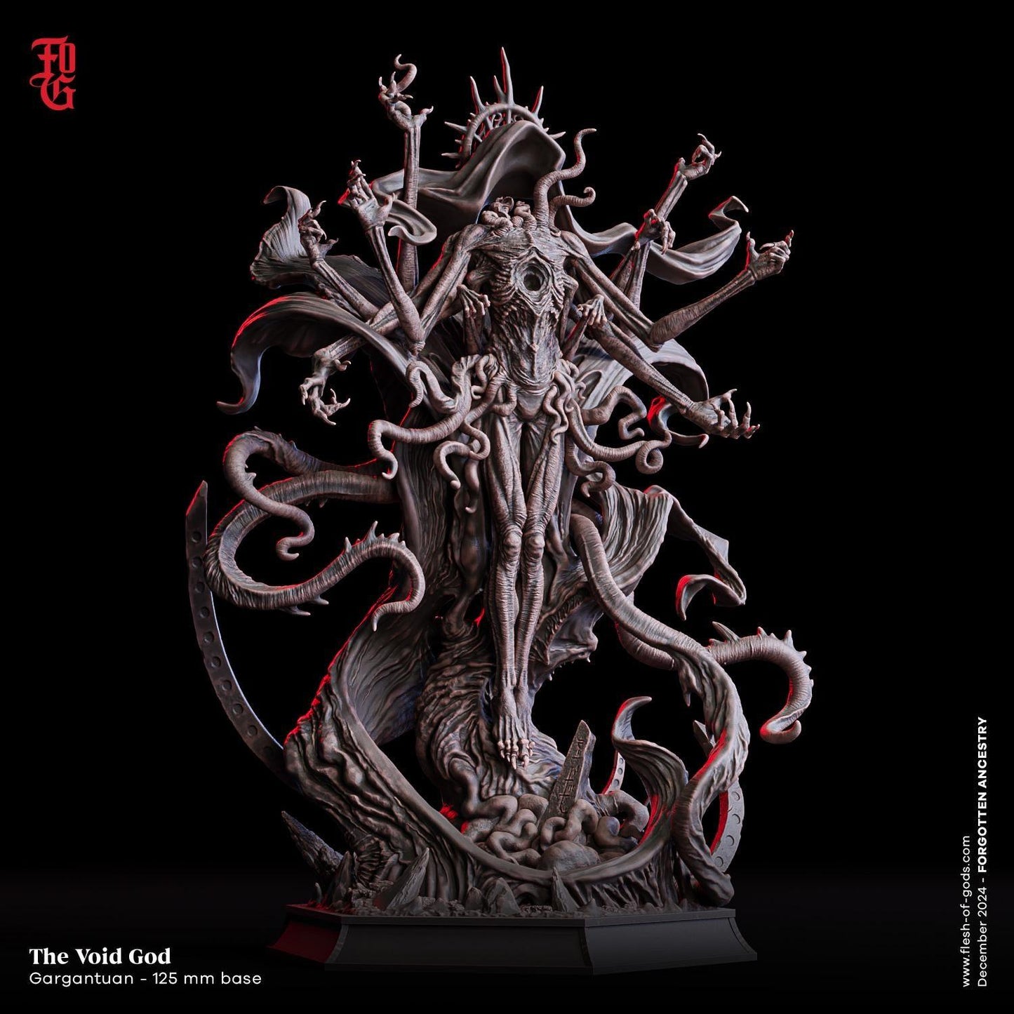 Void God Miniature | Gargantuan Aberration Cosmic Divinity Monster Figurine | 125mm Base