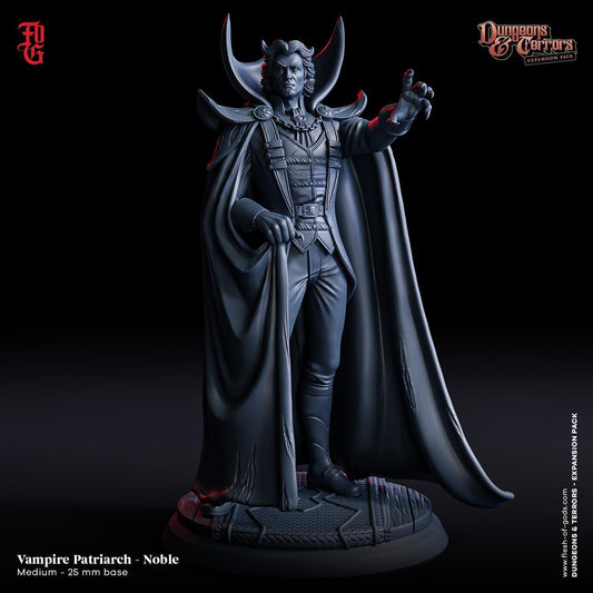 Noble Vampire Patriarch Miniature | Undead Monster in Human Form Figurine | 32mm Scale - Plague Miniatures