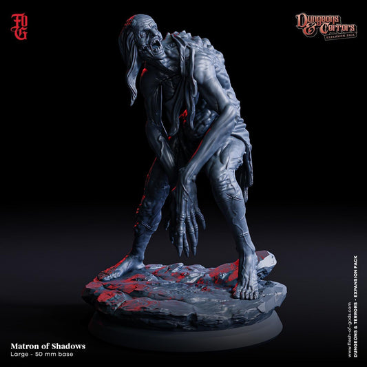 Matron of Shadows Miniature | Undead Female Human Halloween Monster | 50mm Base - Plague Miniatures