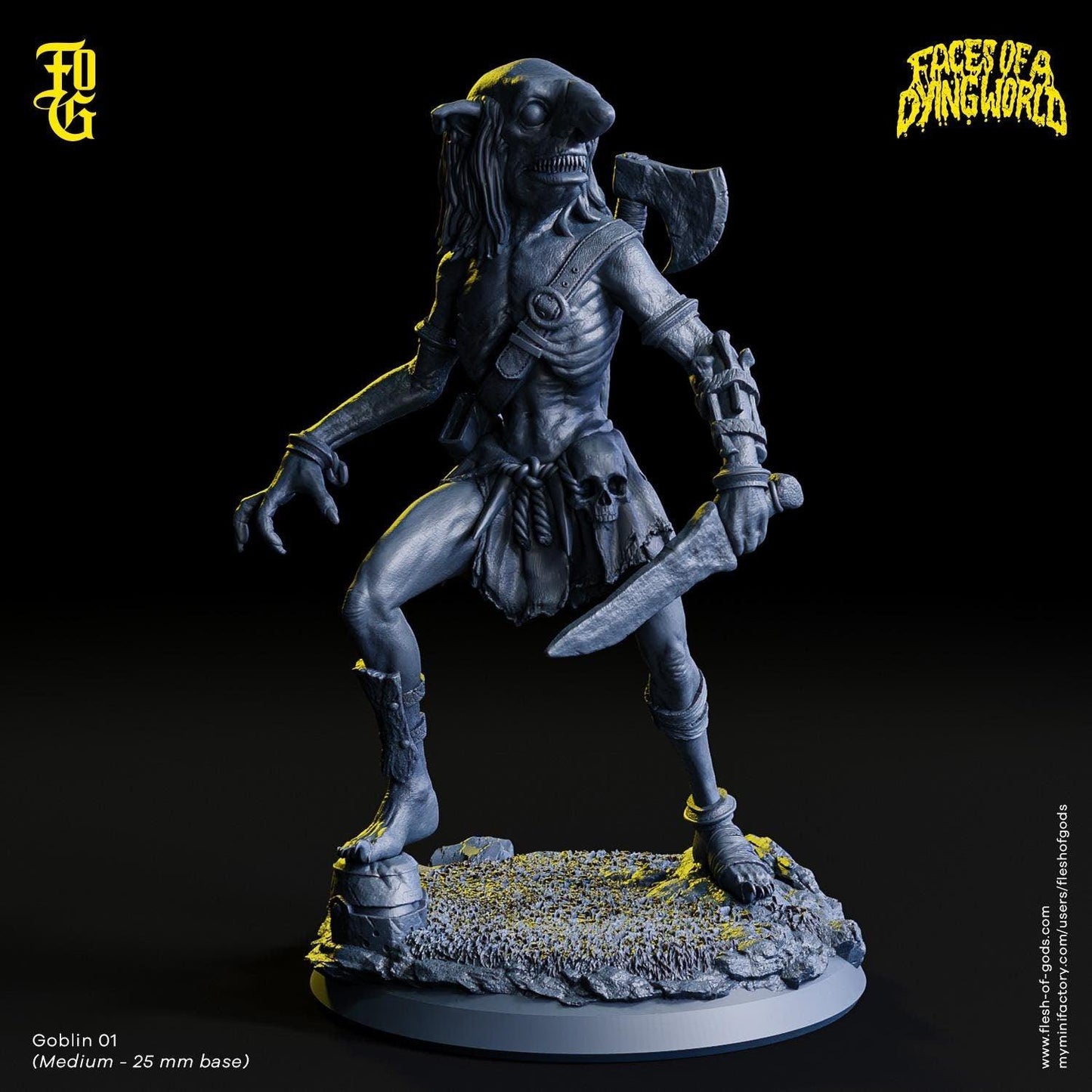 Goblin Miniature Monster Miniature for Mork Borg | 32mm Scale | Dungeons and Dragons DnD 5e Dungeon Master Campaign Miniature MÖRK BORG - Plague Miniatures