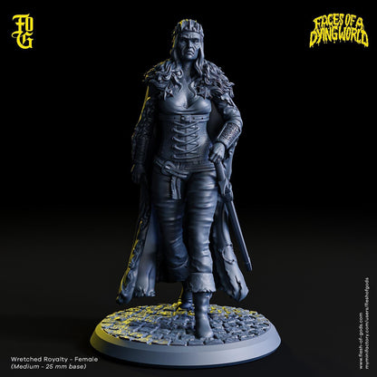 MÖRK BORG Wretched Royalty Miniature Prince King Undead Knight for Mork Borg | 32mm Scale | Dungeons and Dragons DnD 5e - Plague Miniatures