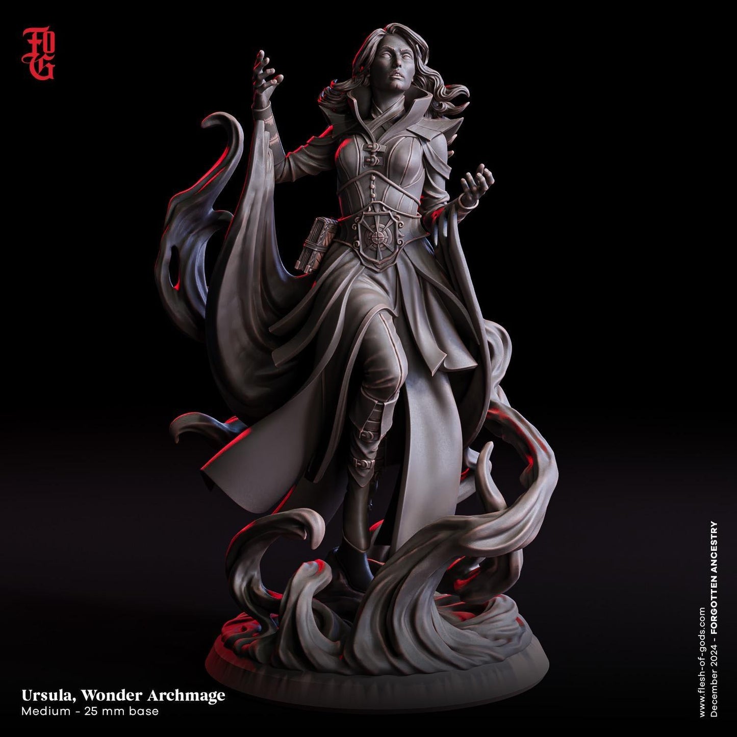 Ursula, Wonder Archmage Miniature | Spellcaster NPC Figurine for DnD | 32mm Scale or 75mm Scale