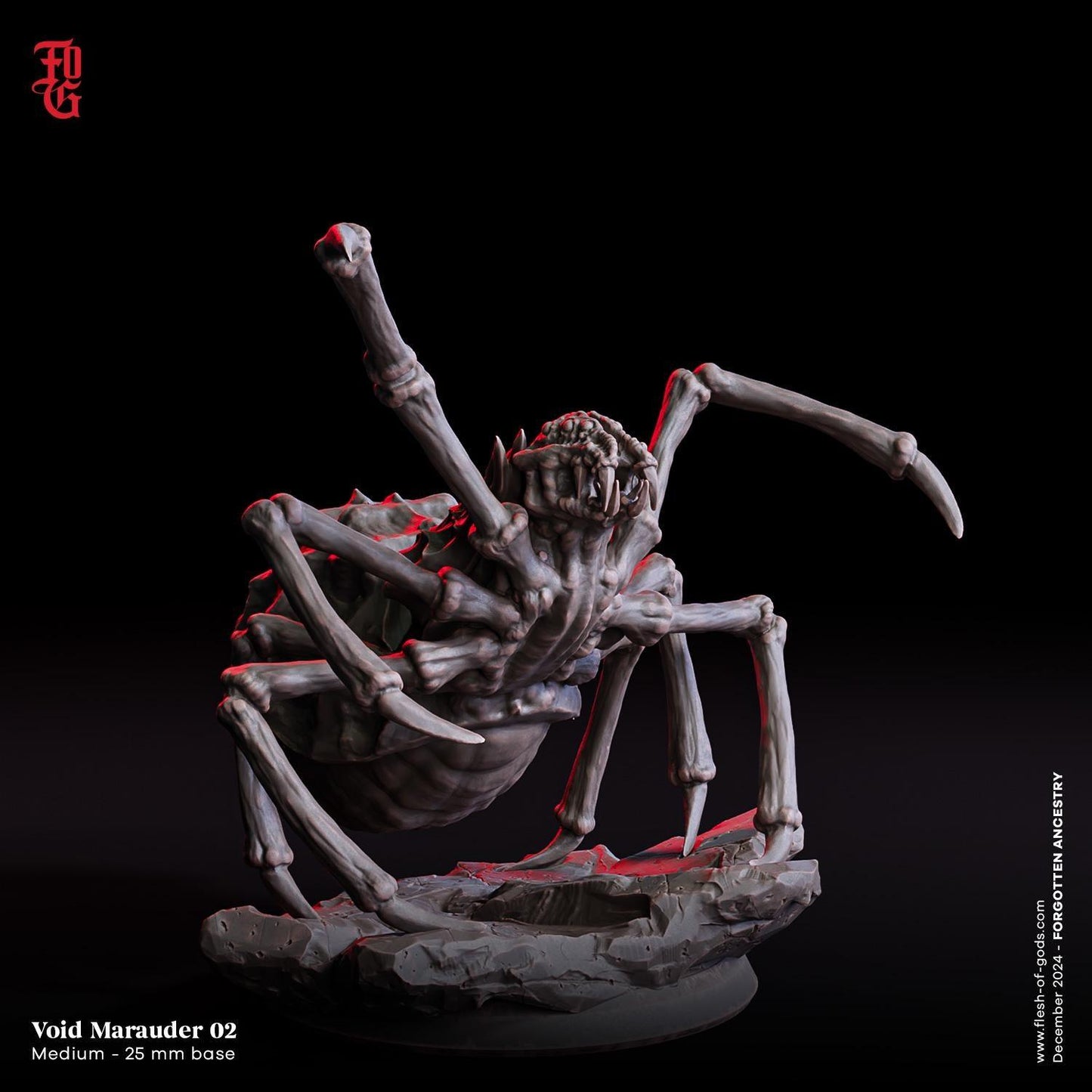 Void Marauder Arachnid Figurine | Spider Monster Miniature | 32mm Scale