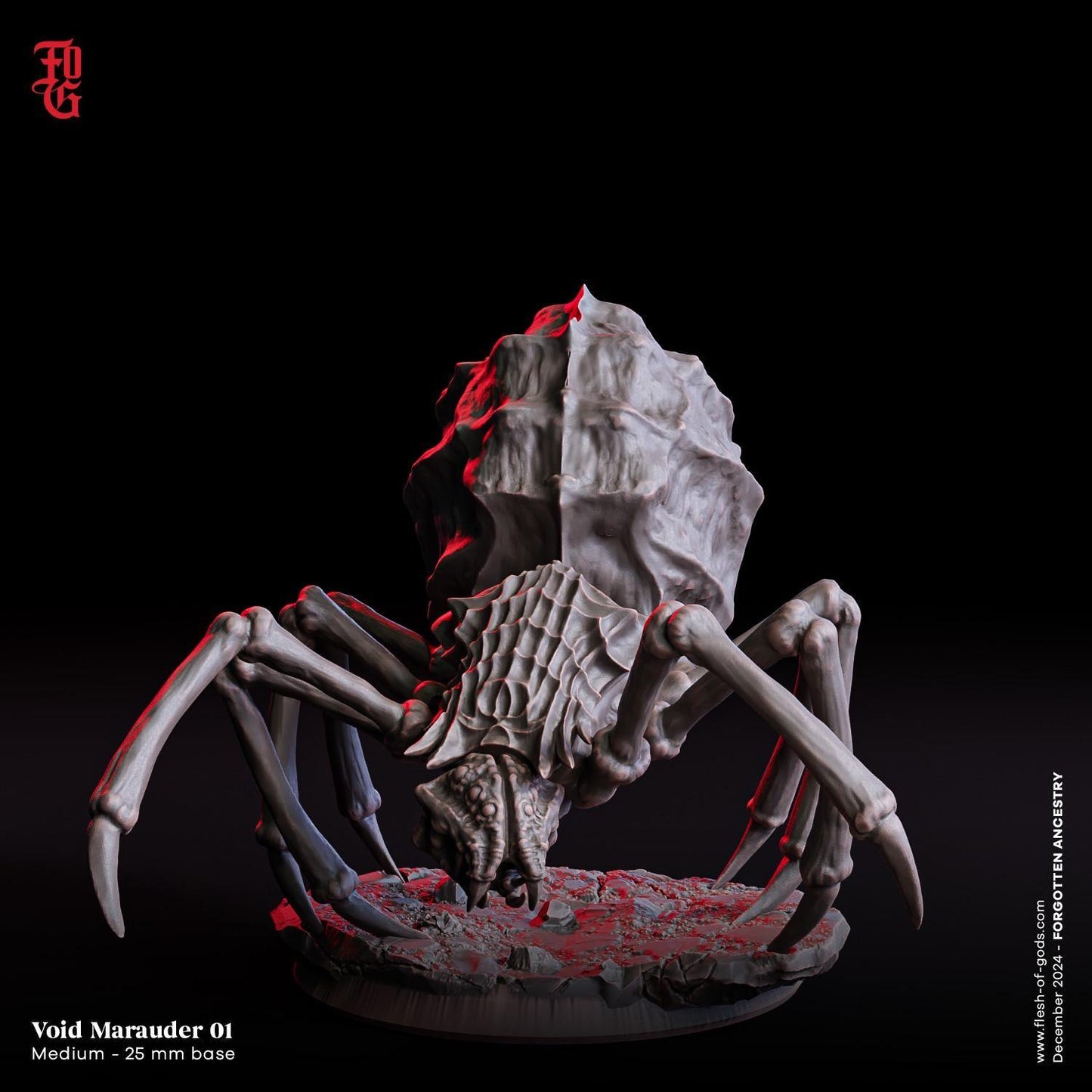 DnD Spider Miniature | Void Marauder Arachnid Monster Figurine | 32mm Scale