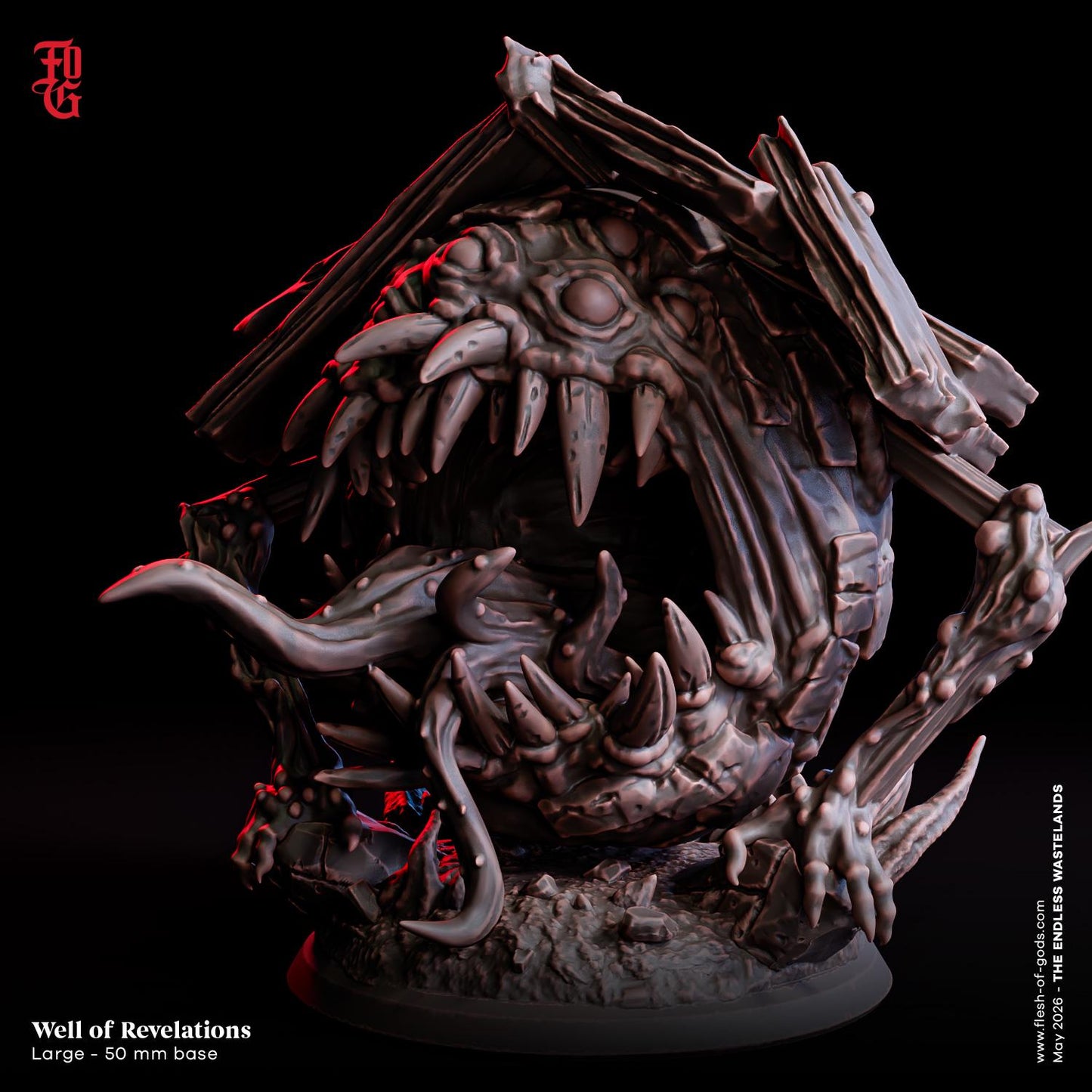 Mimic Set Well of Revelations Miniature Monster Scifi Sci-fi Figurine | 32mm Scale 50mm Base | DnD Miniature Dungeons and Dragons DnD 5e