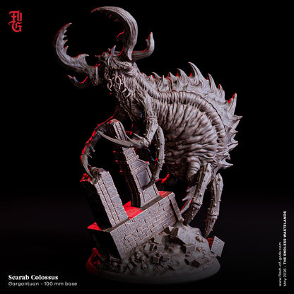 Scarab Colossus Miniature | Gargantuan Sci-Fi Construct Figurine | 100mm Base