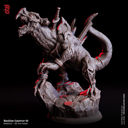 Beast Encounter Bastion Gnawer Miniature Medium Beast Dog Monstrosity Monster Miniature | 32mm Scale 25mm Base | Dungeons and Dragons DnD 5e