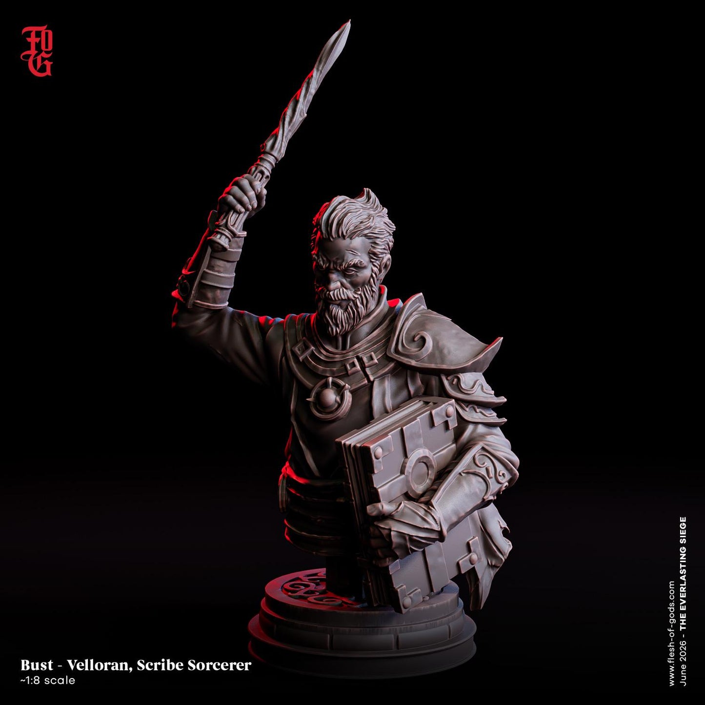 Scribe Sorcerer Miniature Human Wizard Figurine Arcane Spellcaster Figure Scholar NPC | 32mm Scale or 75mm Scale Dungeons and Dragons DnD 5e