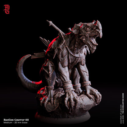 Bastion Gnawer Miniature Medium Beast Dog Monstrosity Monster Miniature | 32mm Scale 25mm Base | Dungeons and Dragons DnD 5e