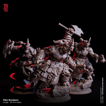 Pike Breaker Miniature Large Monstrosity Beastfolk Rhino Hybrid Humanoid Monster Miniature | 32mm Scale 50mm Base | Dungeons and Dragons DnD