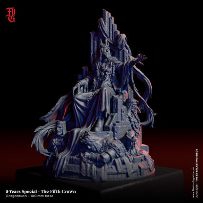 The Fifth Crown King Miniature Gargantuan Royal Monstrosity Monster Miniature | 32mm Scale 100mm Base | Dungeons and Dragons DnD 5e