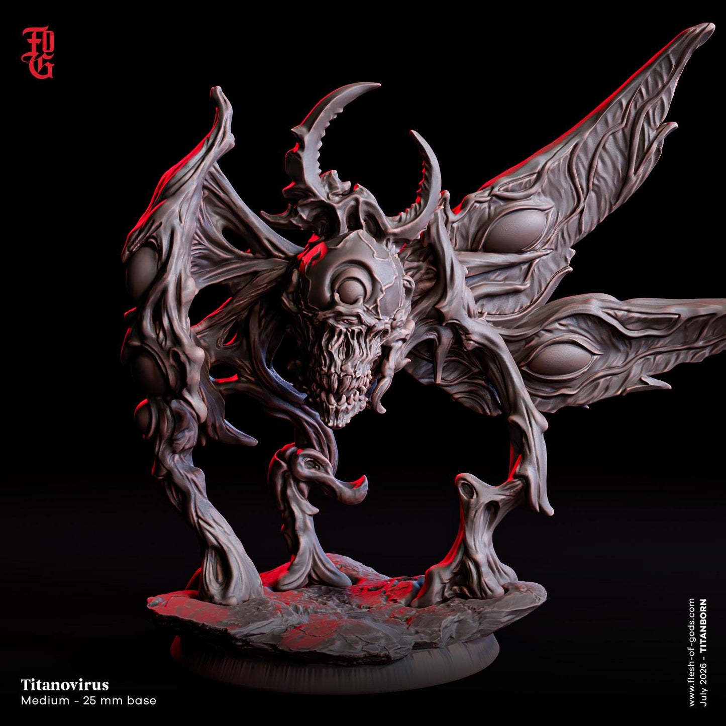 Titanovirus Miniature | Disease Aberration Monstrosity Figurine | 32mm Scale