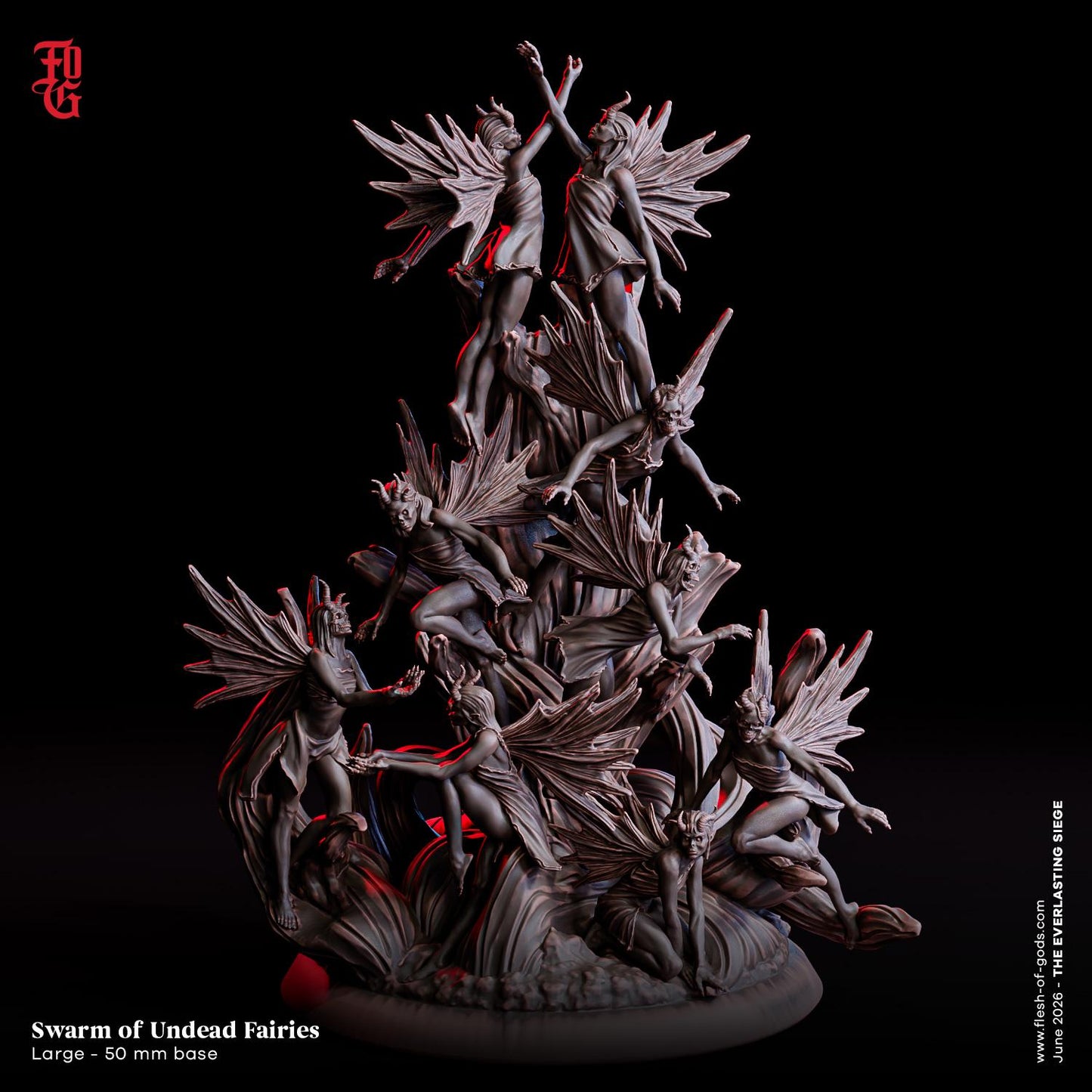 Swarm of Undead Fairies Miniature Small Undead Tricksters Monstrosity Monster Miniature | 32mm Scale 50mm Base | Dungeons and Dragons DnD 5e