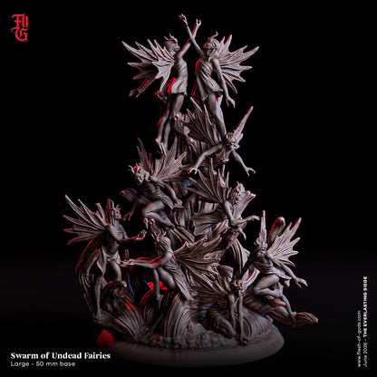 Swarm of Undead Fairies Miniature Small Undead Tricksters Monstrosity Monster Miniature | 32mm Scale 50mm Base | Dungeons and Dragons DnD 5e