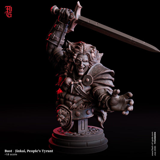 Jinkai, People's Tyrant Bust | Human Nature Warrior Resin Statue