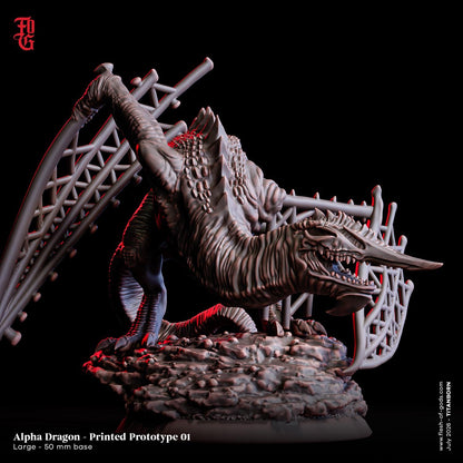Alpha Dragon Miniature | Large Flying Dragon Aberration Figurine | 50mm Base
