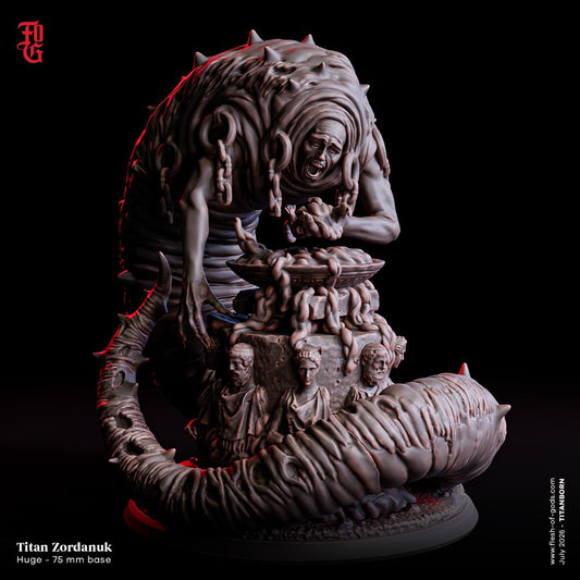 Titan Zordanuk Miniature | Huge Celestial Aberration Titan Figurine | 75mm Base