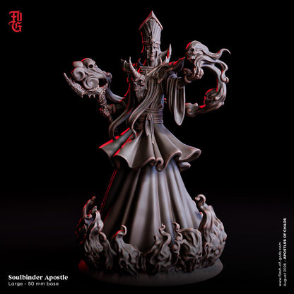 Soulbinder Apostle Miniature | Large Fiend Chaos Spellcaster God Figurine | 50mm Base
