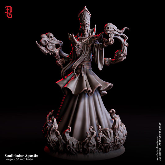 Soulbinder Apostle Miniature | Large Fiend Chaos Spellcaster God Figurine | 50mm Base