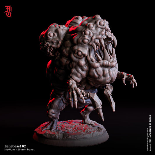 Demonic Behebeast Miniature | Medium Fiend Aberration Demon Figurine | 32mm Scale