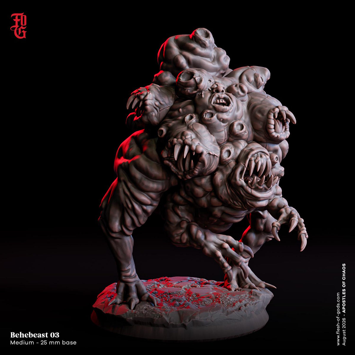 Behebeast Trio Miniatures | Medium Fiend Demon Aberration Figurine Set | 32mm Scale