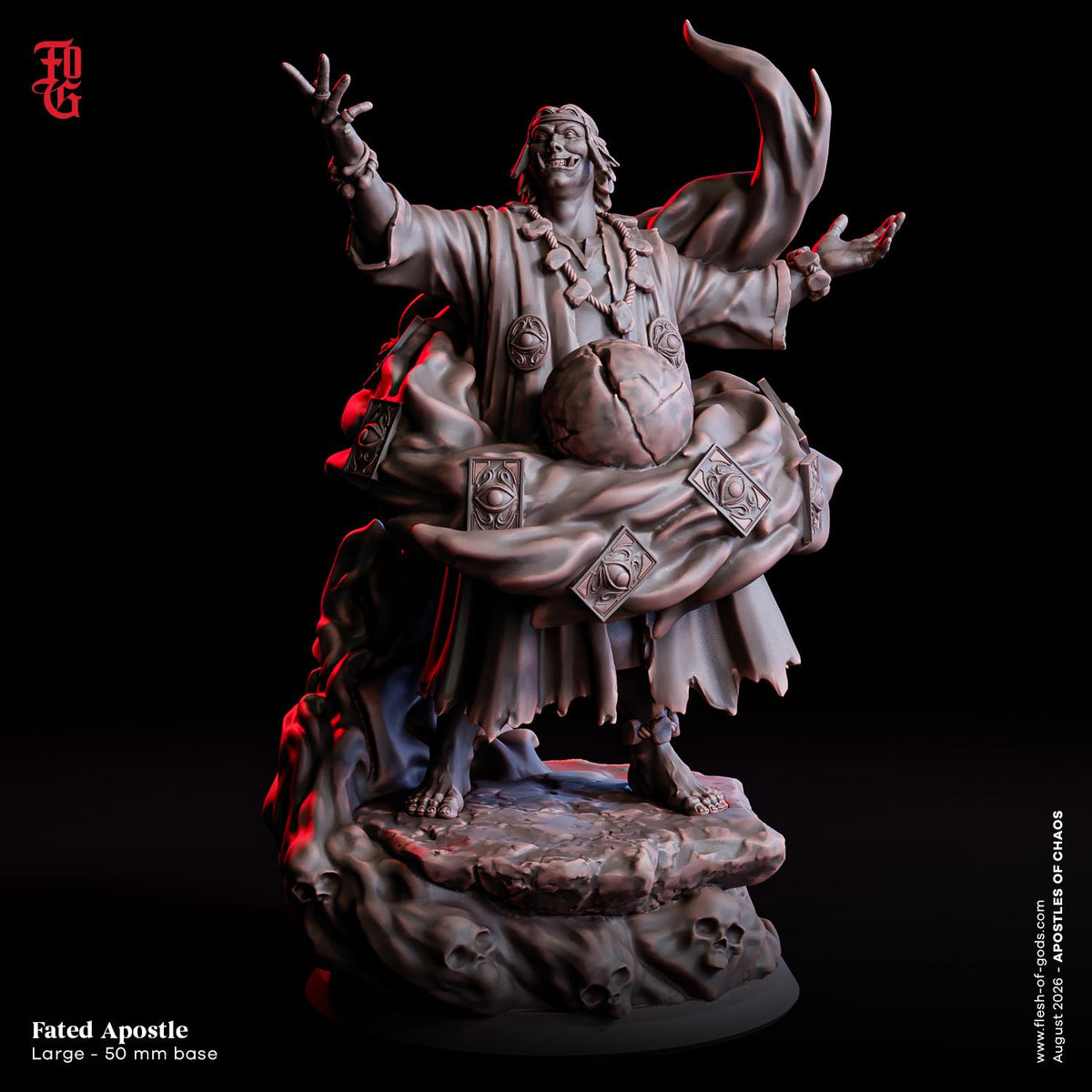 Faded Apostle Miniature | Large Fiend Chaos Spellcaster God Figurine | 50mm Base
