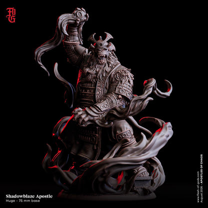 Shadowblaze Apostle Miniature | Huge Ape Fiend Chaos Thunder God Figurine | 75mm Base