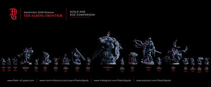 Flayed Abomination Miniature | Gargantuan Titan Wild West Aberration Monster Figurine | 100mm Base