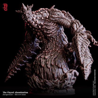 Flayed Abomination Miniature | Gargantuan Titan Wild West Aberration Monster Figurine | 100mm Base