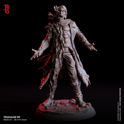 Mutanoid Miniatures | Melting Humanoid Mutant Enemy Figurine Set | 32mm Scale