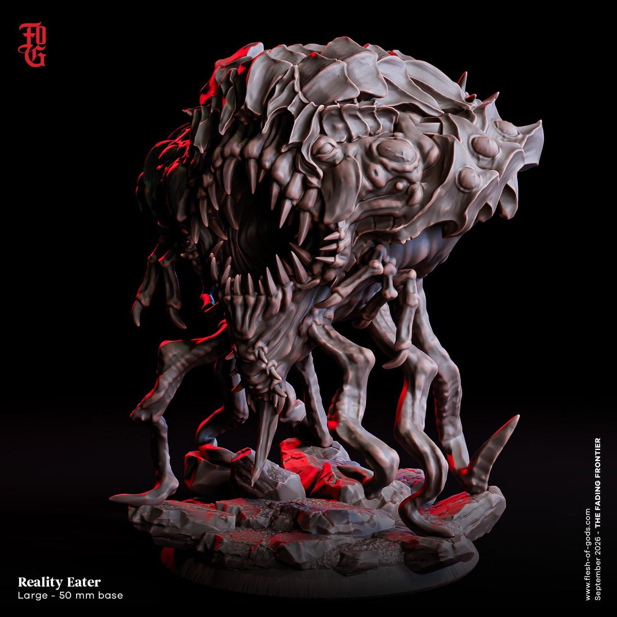 Reality Eater Miniature | Large Aberration Toxic Plague Monster Figurine | 50mm Base