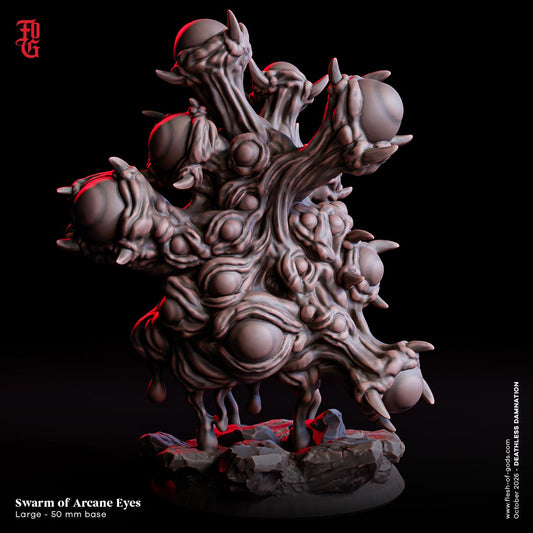 Swarm of Arcane Eyes Monstrosity Miniature Monster Aberration Fig | 32mm Scale 50mm Base | Dungeons and Dragons DnD 5e Dungeon Master Gift