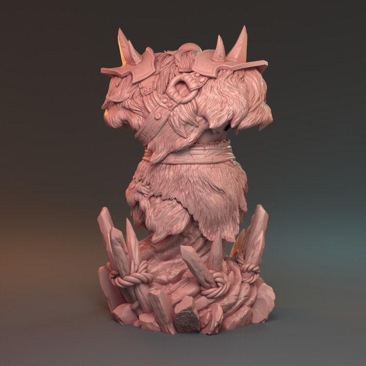 Ing, Viking Warrior Miniature | Dual Axe Human Fighter | 32mm Scale, 75mm Scale, or 100mm Scale - Plague Miniatures