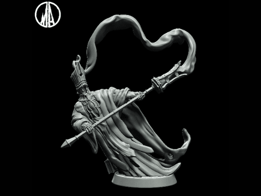 Insane Cleric Miniature witch miniature - 3 Poses - 28mm scale Tabletop gaming DnD Miniature Dungeons and Dragons,dnd 5e - Plague Miniatures