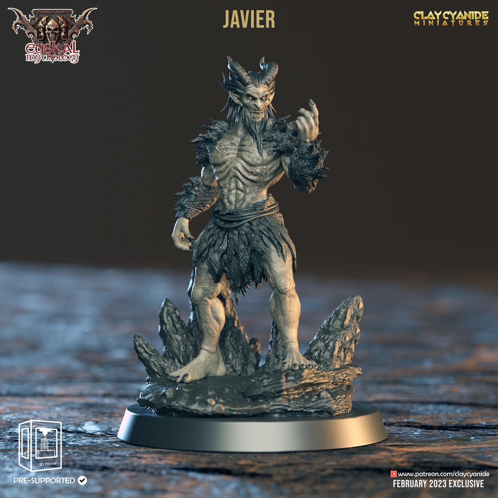 Javier, Demon Miniature | Spirit of the Night - Gaueko | 32mm Scale - Plague Miniatures