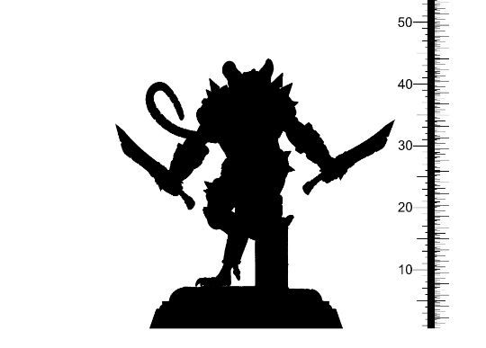 Jimboy, Burat Knight Ratmen Miniature | Axe and Blade Skaven Warrior | 32mm Scale - Plague Miniatures