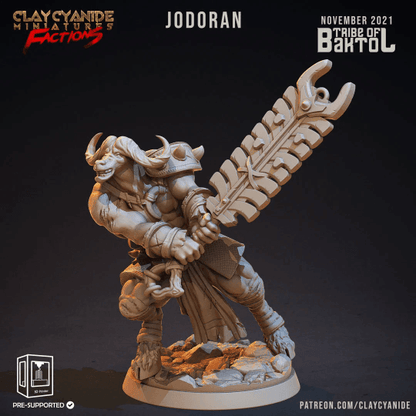 Jodoran Minotaur Warrior Miniature | Dominant Bovine Brute | 32mm Scale - Plague Miniatures