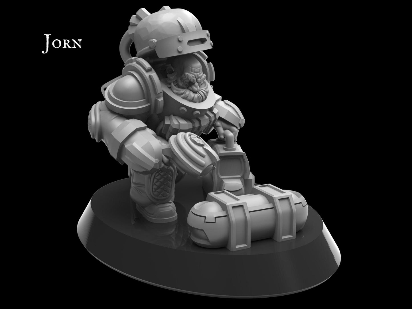 Jorn, Demolition Engineer Dwarf Miniature | Galactic Demolition Squad Member - Plague Miniatures