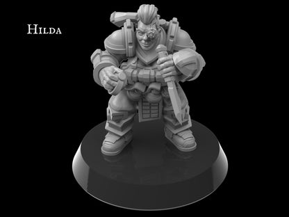 Jorn, Demolition Engineer Dwarf Miniature | Galactic Demolition Squad Member - Plague Miniatures