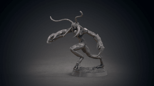 Juvaneth Flying Hive-Mind Insectoid Miniature | 32mm Scale Barnakol Collection - Clay Cyanide - Plague Miniatures shop for DnD Miniatures