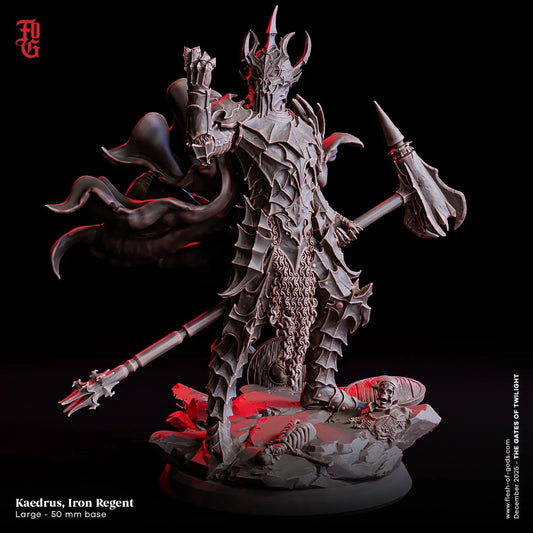 Kaedrus, Iron Reagent Miniature | Undead Demon Large Fiend Monster Figurine | 50mm Base - Plague Miniatures