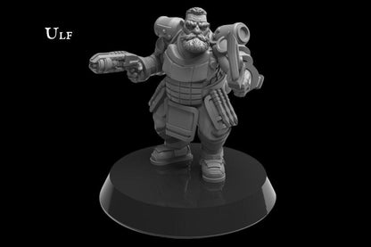 Kari, Ground Scout Dwarf Miniature | Galactic Infiltration Squad Member - Plague Miniatures