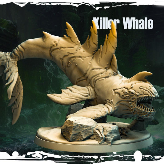 Killer Whale Miniature | Underwater Monster for Tabletop RPGs | 70mm Base - Plague Miniatures