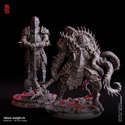Knight of Deception | Animated Mimic Suit of Armor Miniature | 32mm Scale - Plague Miniatures
