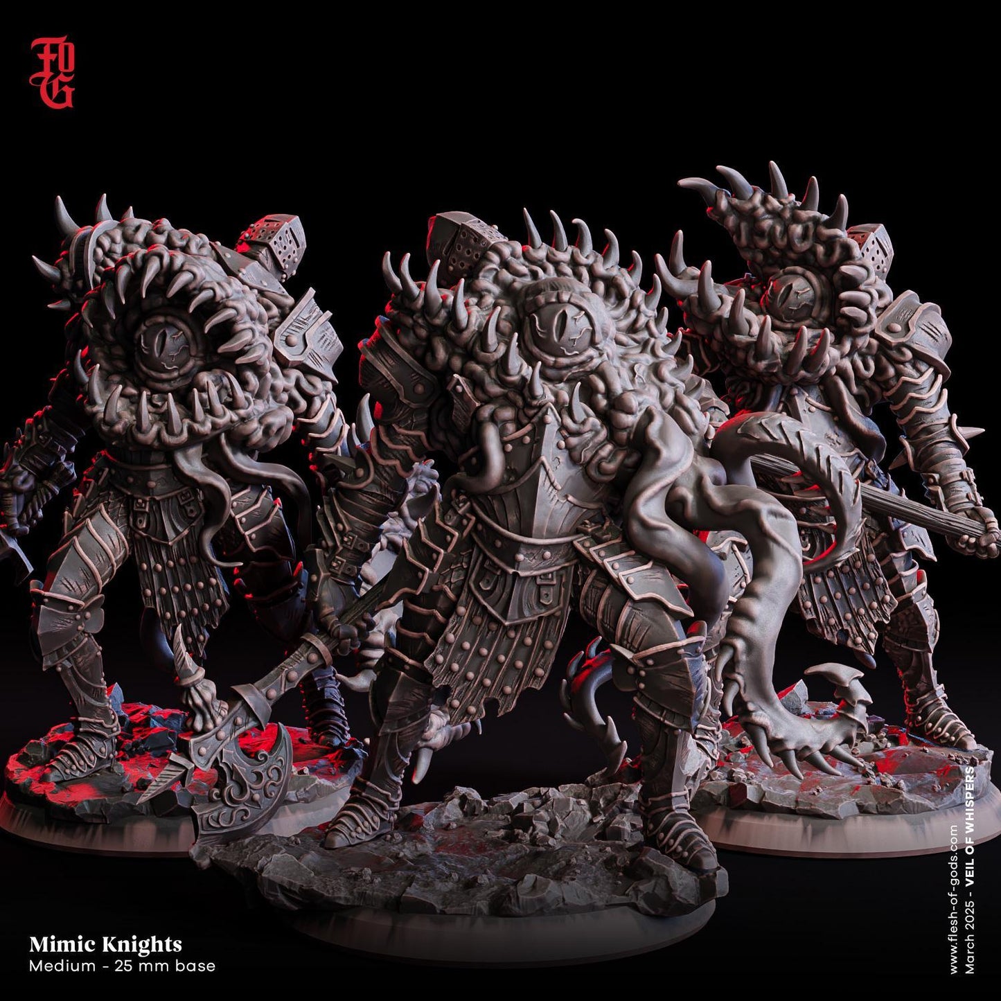 Knight of Deception | Animated Mimic Suit of Armor Miniature | 32mm Scale - Plague Miniatures