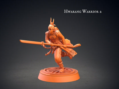 Korean Hwarang Warrior miniature | Clay Cyanide | Korean Mythology | Tabletop Gaming | DnD Miniature | Dungeons and Dragons | Korean Warriors mini - Plague Miniatures shop for DnD Miniatures