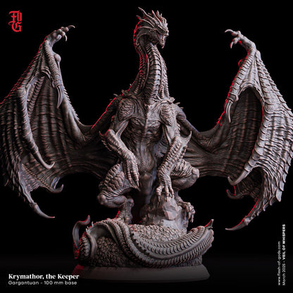 Krymathor, the Keeper | Gargantuan Dragon Monster Miniature | 100mm Base - Plague Miniatures