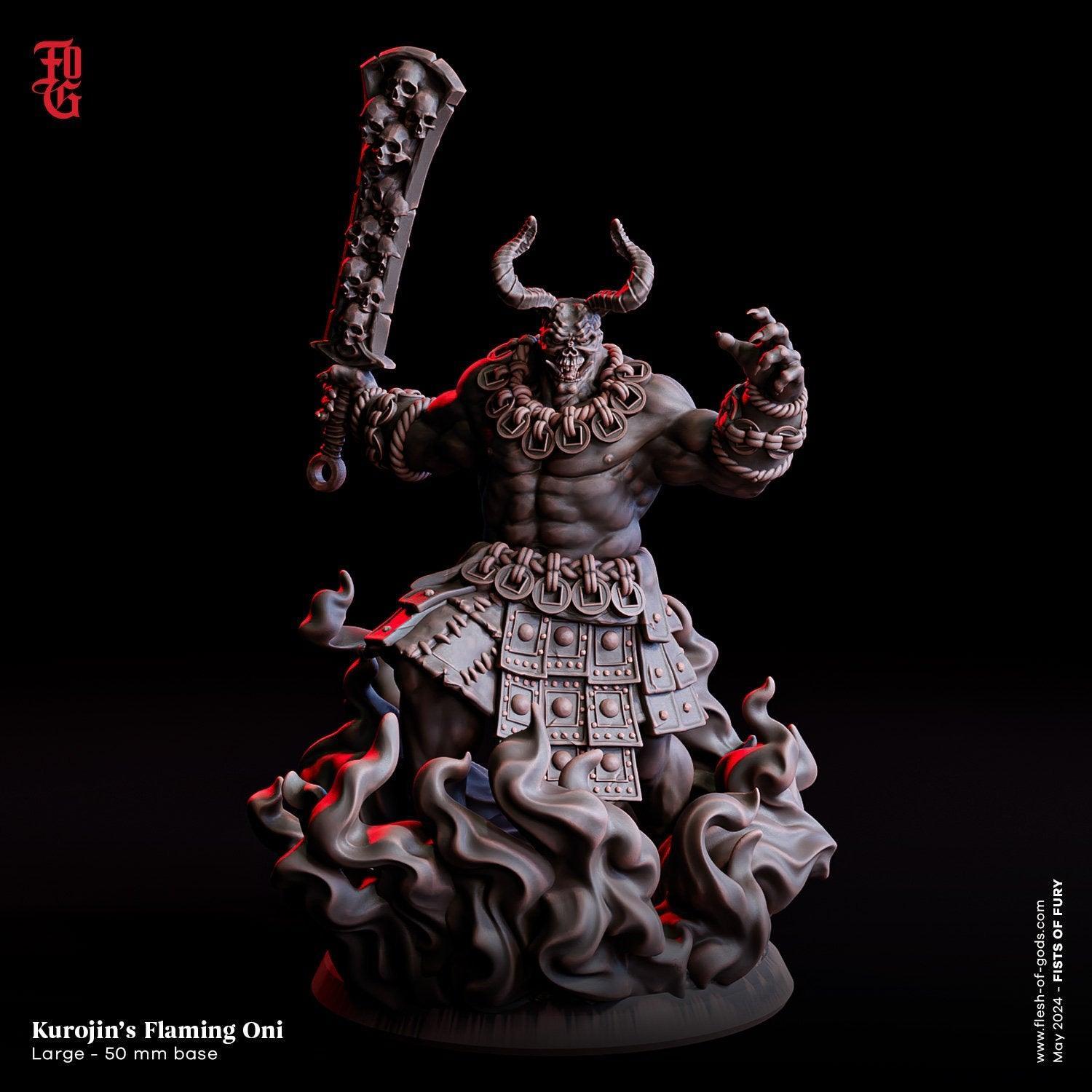 Kurojin, Oni Enslaver Miniature | Japanese Samurai Warlock | 32mm